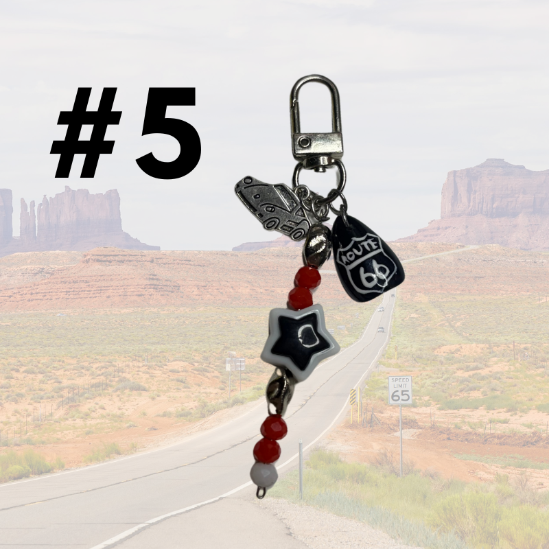 Route 66 Nail Keychain