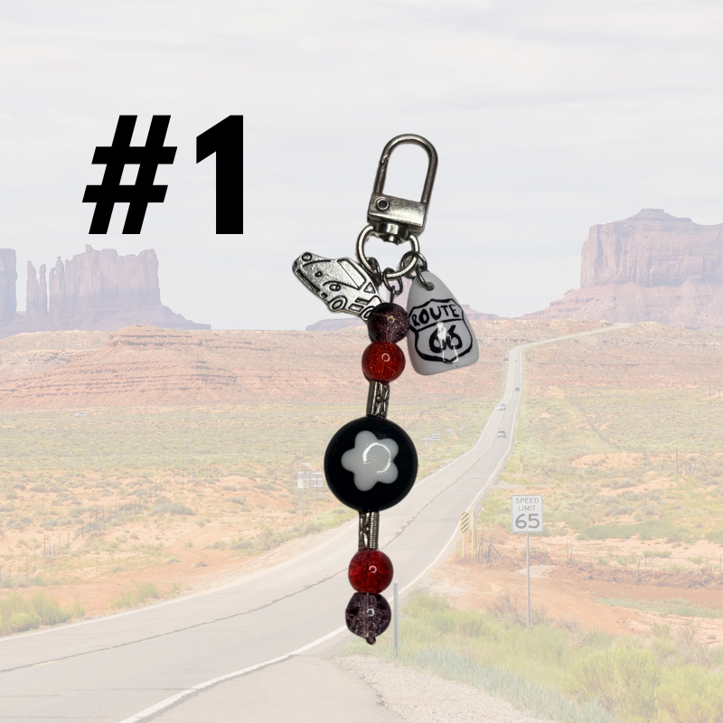 Route 66 Nail Keychain