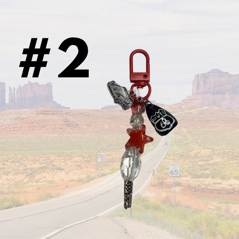 Route 66 Nail Keychain