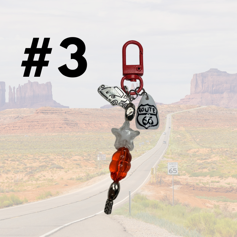 Route 66 Nail Keychain